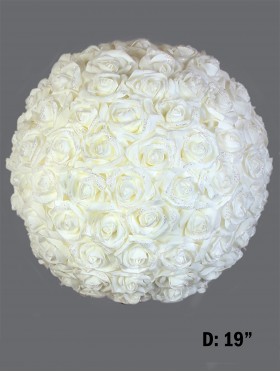 ROUND FLORAL BOUQUET W/ SHIMMER ROUND FLORAL BOUQUET W/ SHIMMER